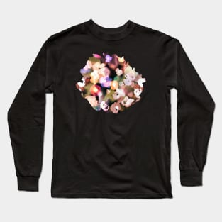 Ombré Abstract Flowers Long Sleeve T-Shirt